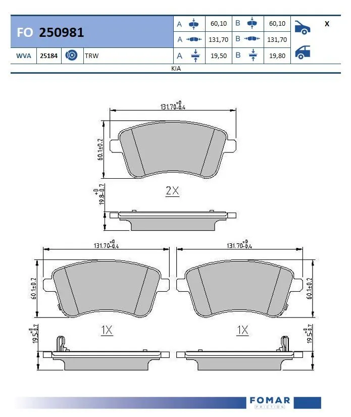 Brake Pad Set, disc brake